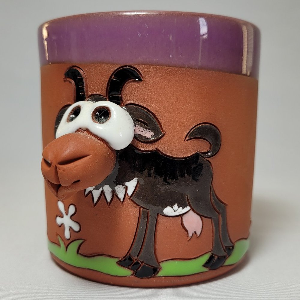HANDERBEIT Art Pottery 3D Goat Mug